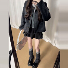 批发韩系小香风毛呢外套女秋冬2025新款高级感小个子宽松显瘦呢子大衣