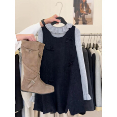 批发韩系气质毛衣连衣裙子女秋冬季2025新款小个子香风套装蝴蝶结短裙