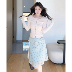 批发早春季小个子韩系独特漂亮碎花短裙<b class='q'>连衣裙</b>子女夏2026新款穿搭套装