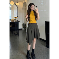 批发韩系巨好看穿搭一整套2026新款<b class='q'>背心</b>上衣女夏季a字<b class='q'>牛仔</b>半身裙套装