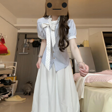 批发法式白色花苞半身裙子<b class='q'>套装</b>女夏季2026年新款超火巨好看<b class='q'>夏装</b>一整套
