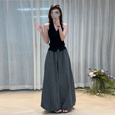 批发巨好看穿搭一整套2026新款爆款无袖背心上衣女夏季阔腿<b class='q'>裤</b><b class='q'>两件套装</b>