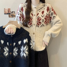 批发大码实拍  2025秋<b class='q'>冬</b>新款韩版设计感慵懒风提花宽松百搭显瘦毛衣
