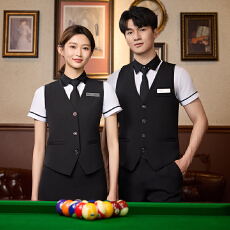 批发台球KTV<b class='q'>服务员</b>制服马夹坎肩男女同款夏季修身气质通勤职业<b class='q'>工作服</b>