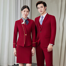 批发空姐机长制服西装套装男女2025秋季修身显瘦气质通勤正装长袖西服