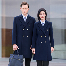 批发<b class='q'>男</b>女毛呢外套2025秋冬季设计感高端气质通勤百搭双排扣中长款<b class='q'>大</b>衣