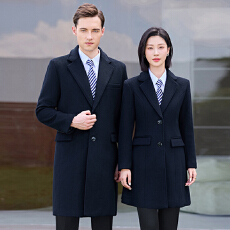 批发4S店销售职业<b class='q'>工作服</b>男女羊毛外套冬装新款修身气质通勤中长款大衣