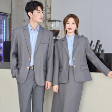 批发4S店销售员职业正装工作服西装套装男女2025秋冬简约干练气质西服