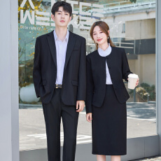 批发柜台销售员职业工作服西装套装男女2025秋冬简约干练气质<b class='q'>通勤</b>西服