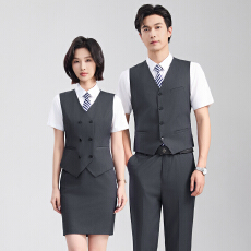 批发气质修身马甲<b class='q'>套装</b>男女职业<b class='q'>工作服</b>2025秋冬季新款简约干练通勤马夹