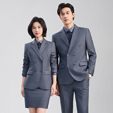 批发高级感双排扣西服套装男女职业装2025秋冬季简约干练气质<b class='q'>通勤</b>正装