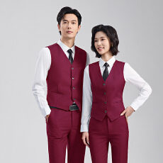 批发气质单排扣V领<b class='q'>马甲</b>套装男女职业工作服2025秋冬修身通勤内搭<b class='q'>马夹</b>