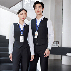 批发2025修身显瘦气质V领马甲套装男女职业工作<b class='q'>服</b>秋冬季通勤正装马夹