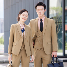 批发2025男女西服套装职业商务正装秋<b class='q'>冬</b>季修身气质通勤工作服长袖西装