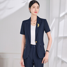 批发职业西装套装女春季短袖高端OL<b class='q'>气质</b><b class='q'>珠宝</b>店工装领导工作服西服外套