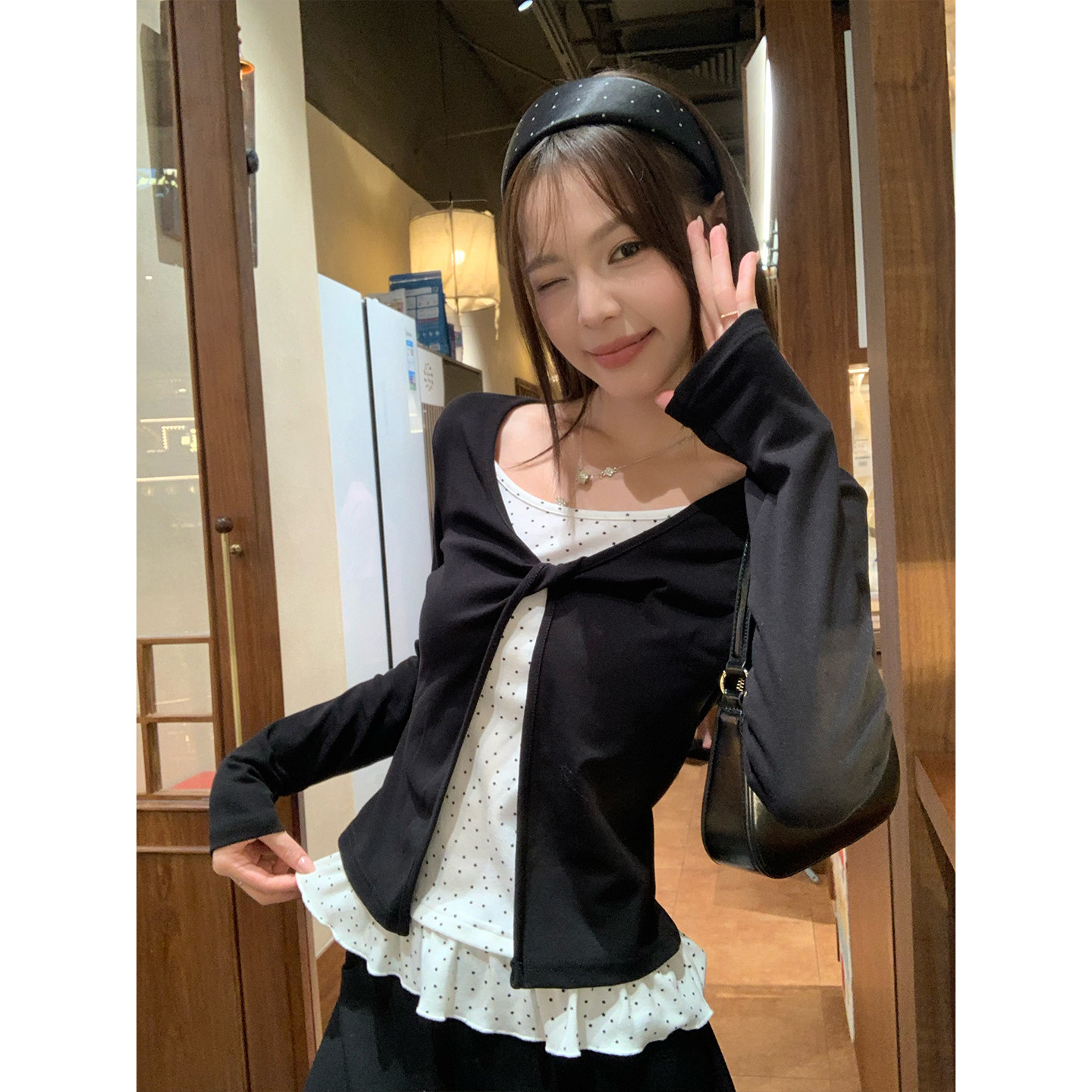 BY33171# 棉+下摆叠坎...