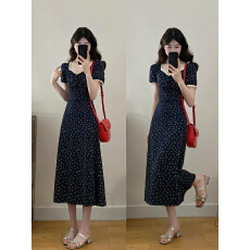 批发实拍 大码女装“遇见允真”微胖韩系<b class='q'>夏</b>季显瘦复古碎花<b class='q'>连衣裙</b>