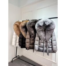 批发2025冬季真毛领外套连帽新款保暧时尚<b class='q'>羽绒服</b><b class='q'>中长款</b>潮流品质欧美范