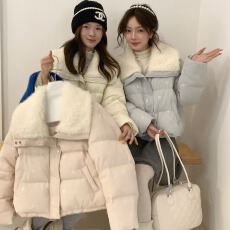 批发羽绒服 新款娃娃领翻领冬季新款保暧时尚羽绒服款潮流品质欧美范