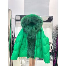 批发鹅绒服 狐狸毛领外套新款保暧时尚<b class='q'>羽绒服</b><b class='q'>中长款</b>潮流品质欧美范