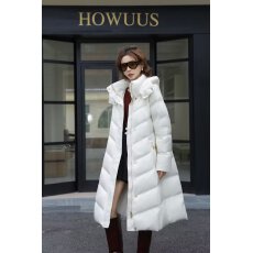 批发羽绒服 长款高品质 保暧性强长款潮流设计师款加厚舒适透气羽绒服