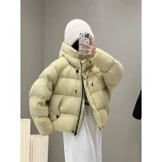 批发羽绒服  2025冬季外套连帽新款保暧时尚羽绒服中款潮流品质欧美范