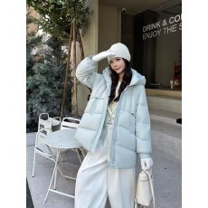批发羽绒服 新款式连帽高品质保暧性强长款潮流加厚舒适透气