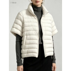 批发欧货潮牌大版韩式日系半袖女羽绒服立领<b class='q'>通勤</b>马甲保暖90白鸭绒外套
