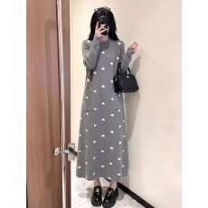 批发大码女装秋冬新款长袖针织上衣+背心裙两件套慵懒风毛衣<b class='q'>连衣裙</b>