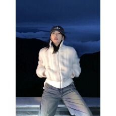 批发气质<b class='q'>甜美</b>环保皮草外套冬季休闲百搭短款夹克上衣休闲毛毛外套韩版