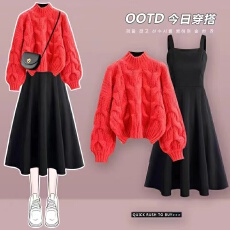 批发灯笼袖圆领麻花毛衣女慵懒风<b class='q'>秋</b>冬新款韩版宽松加厚扭纹套头针织衫