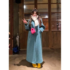 批发【苏黎世】韩单正肩袖巨显瘦宽松<b class='q'>双排扣</b>大衣女中长款<b class='q'>西装</b>毛呢外套