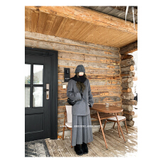 批发小君君布兰妮 泰晤士河畔/高级感50羊毛经典西装+压褶半裙套装<b class='q'>女</b>