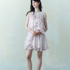 批发【<b class='q'>明星</b>同款】wana try迷雾紫<b class='q'>连衣裙</b>女夏季2026新款层叠度假裙子
