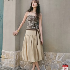 批发【<b class='q'>明星</b><b class='q'>同款</b>】自巧小个子设计感花苞半身裙女2026夏季新款中长裙子