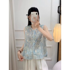 批发新中式国风重工刺绣<b class='q'>欧根纱</b>马甲女2026年夏季新款百搭坎肩背心<b class='q'>上衣</b>