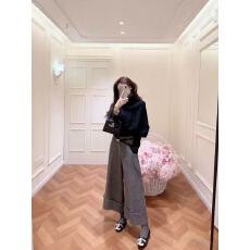 批发2025秋冬新款韩系设计感打底衫叠穿黑色毛衣<b class='q'>千鸟格</b>阔腿裤三件套