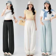 批发现 <b class='q'>孕妇</b><b class='q'>裤子</b>2026新款夏季阔腿裤休闲慵懒奶芙山本裤薄款阔腿长裤