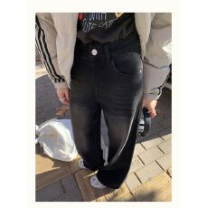 批发西西里安 长腿黑魔法~四面弹黑色微喇<b class='q'>牛仔</b>裤女小个子秋冬显瘦长裤