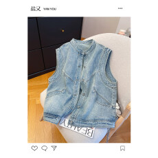 批发超好看时尚<b class='q'>牛仔</b>马甲女时髦洋气2026春季新款百搭坎肩背心外套上衣