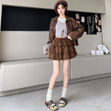 批发千金风甜美可爱蛋糕<b class='q'>裙裤</b>女2025新款高腰显瘦百搭a字半身裙蓬