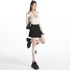 批发灰色A字半身裙<b class='q'>女</b>春夏新款开叉包臀裙子高腰小个子<b class='q'>西装</b>短裙