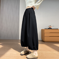 批发松弛感白色阔腿灯笼裤女小个子薄宽松显瘦<b class='q'>哈伦</b>裤防晒九分裤2026夏