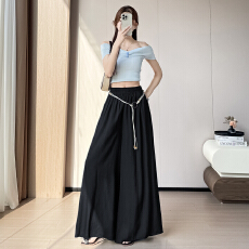 批发阔腿裤高级<b class='q'>感</b>裤裙配腰带休闲<b class='q'>长裤</b>显瘦百搭韩版2026夏新款
