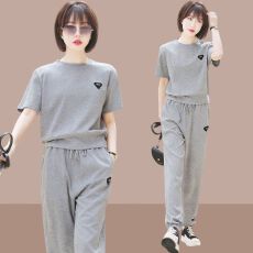 批发<b class='q'>大码</b>运动套装女2026新款韩版宽松洋气显瘦休闲<b class='q'>运动服</b>套装女两件套