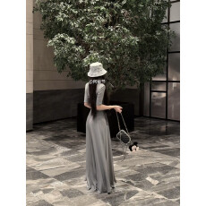 批发实拍~气质温柔风<b class='q'>芭蕾舞</b>蹈系中袖圆领修身上衣+松紧<b class='q'>裙</b>裤两件套装女