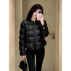 批发独特漂亮黑色棉服外套女2025冬季高级感加厚洋气轻熟百搭短款上衣