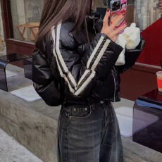 批发韩版简约复古<b class='q'>百搭</b>棉衣短款时尚立领运动外套保暖面包服款