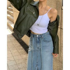 批发韩国<b class='q'>春</b>季新款机车服夹克翻领修身短外套