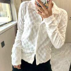 批发欧韩衬衫毛巾绣紧身通勤韩系温柔女<b class='q'>长袖</b>上衣春新款